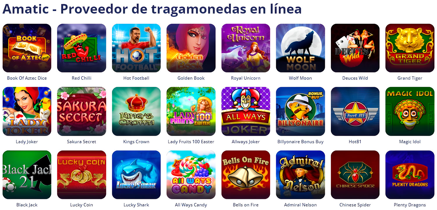 Vulkan Vegas Casino Proveedores - Amatic