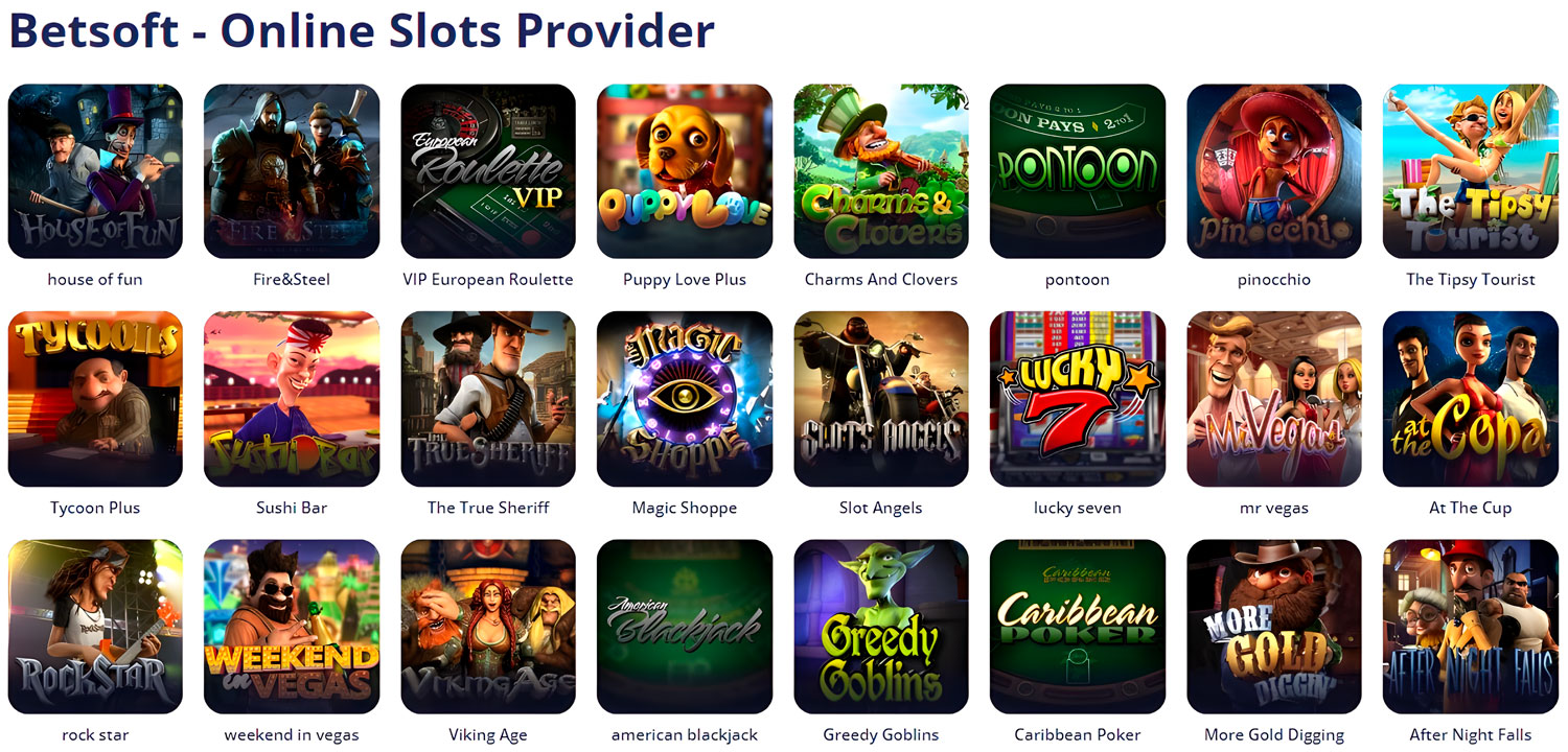 Vulkan Vegas Casino Proveedores - Betsoft